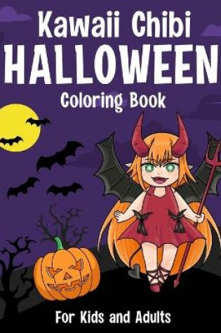 Cover of Kawaii Chibi Halloween Coloring Book