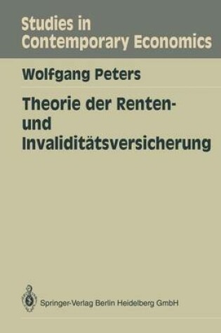 Cover of Theorie der Renten- und Invaliditätsversicherung