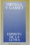 Book cover for Espiritu de la Letra