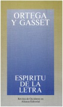 Book cover for Espiritu de la Letra