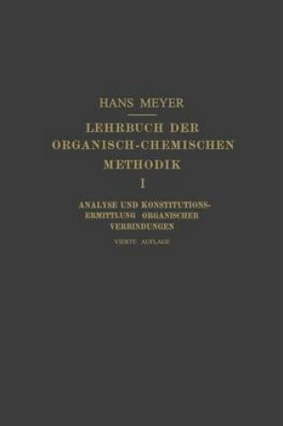 Cover of Lehrbuch der Organisch-Chemischen Methodik