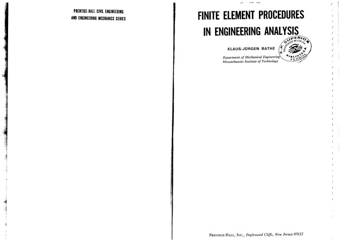 Book cover for Finite Element Procedures in Engineering Analysis