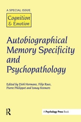 Cover of Autobiographical Memory Specificity and Psychopathology