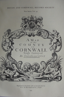 Book cover for Joel Gascoyne's Map of Cornwall 1699