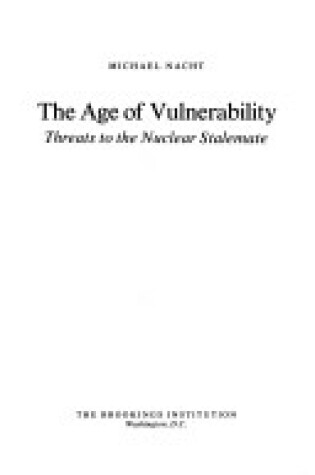 Cover of The Age of Vulnerability