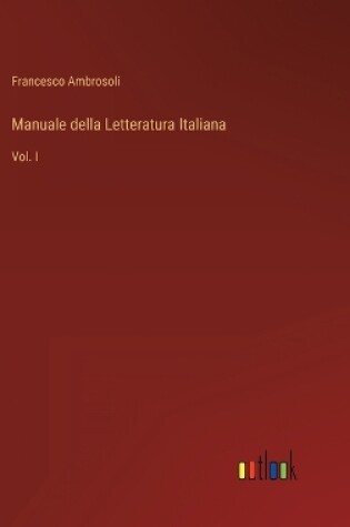 Cover of Manuale della Letteratura Italiana