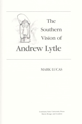 Cover of The Southern Vision of Andrew Lythe