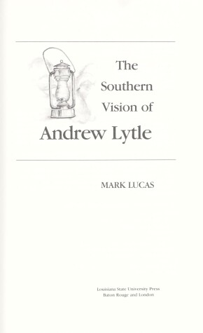 Book cover for The Southern Vision of Andrew Lythe