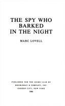 Book cover for The Spy Who Barked in the Night