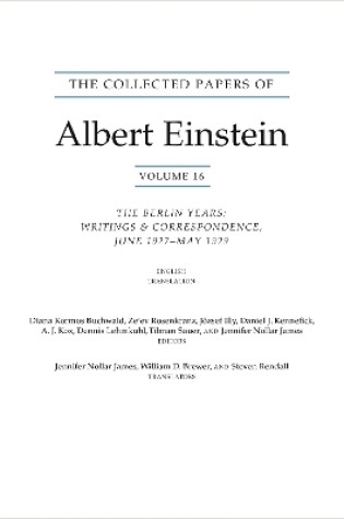 Cover of The Collected Papers of Albert Einstein, Volume 16 (Translation Supplement)