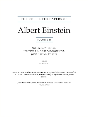 Book cover for The Collected Papers of Albert Einstein, Volume 16 (Translation Supplement)