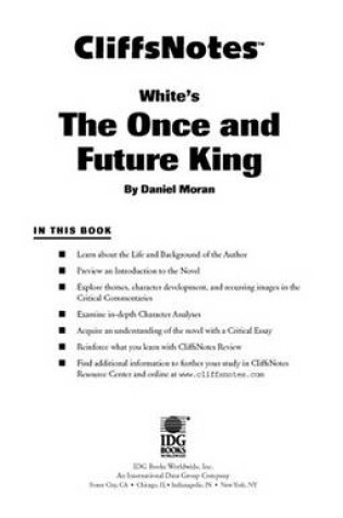 Cover of Cliffsnotes White's the Once and Future King