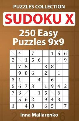 Book cover for Sudoku X - 250 Easy Puzzles 9x9