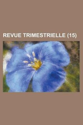 Cover of Revue Trimestrielle (15)