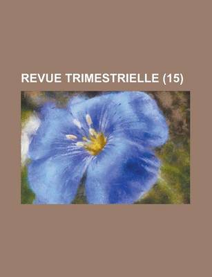 Book cover for Revue Trimestrielle (15)