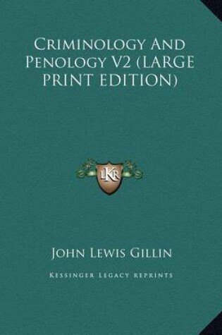 Cover of Criminology and Penology V2