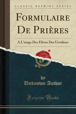 Book cover for Formulaire de Prieres