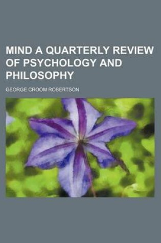 Cover of Mind a Quarterly Review of Psychology and Philosophy