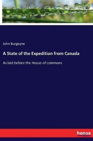 Cover of A State of the Expedition from Canada