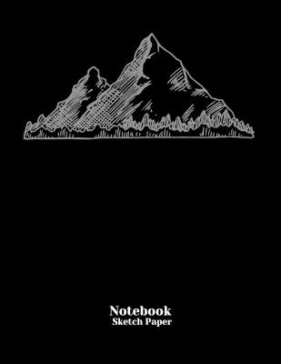 Book cover for Notebook Sketch Paper-124 pages- Black Cover