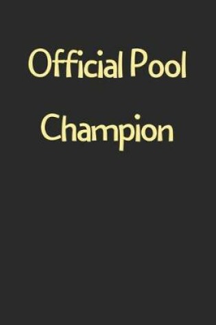 Cover of Official Pool Champion