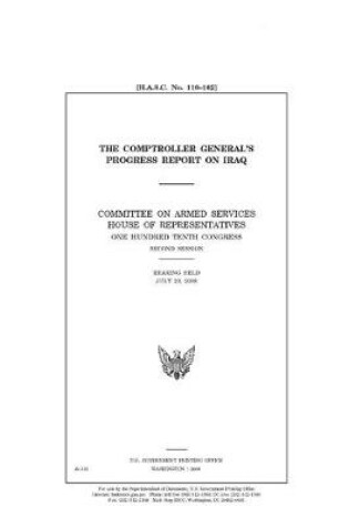 Cover of The Comptroller General's progress report on Iraq