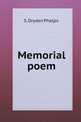 Cover of Memorial poem