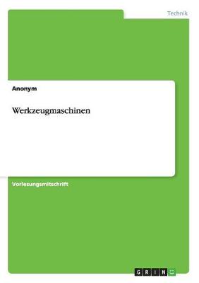 Book cover for Werkzeugmaschinen