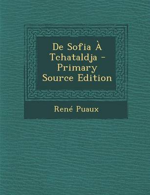 Book cover for de Sofia a Tchataldja