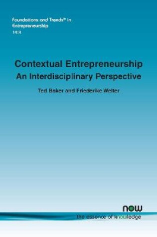 Cover of Contextual Entrepreneurship