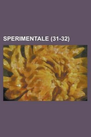 Cover of Sperimentale (31-32 )