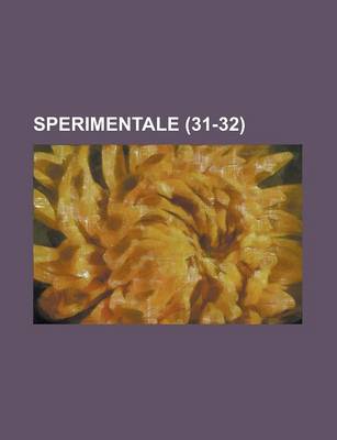 Book cover for Sperimentale (31-32 )