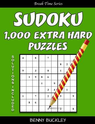 Book cover for Sudoku 1,000 Extra Hard Puzzles. Solutions Included