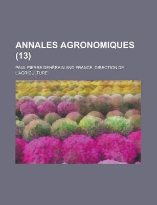 Book cover for Annales Agronomiques (13 )