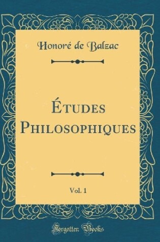 Cover of Études Philosophiques, Vol. 1 (Classic Reprint)