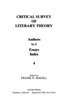 Book cover for Critical Survey of Literary Theory