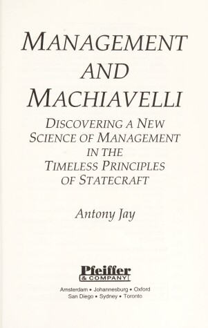 Book cover for Management & Machiavelli (Paper Only)
