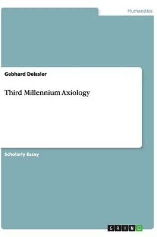 Cover of Third Millennium Axiology