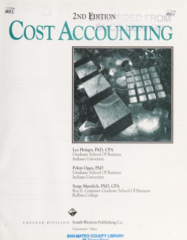 Book cover for Cost Accounting