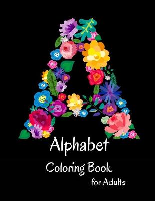 Book cover for Alphabet Coloring Book for Adults