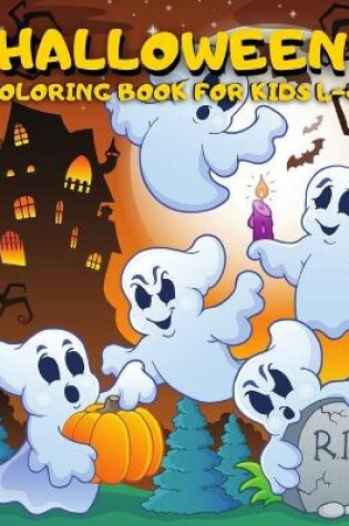 Cover of halloween coloring book for kids 4-8