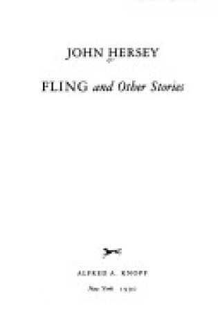 Cover of Fling and Other Stories