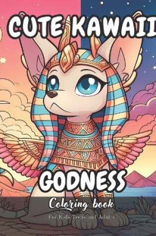 Cover of Cute Kawaii Godness Coloring Book for Kids Teens and Adults