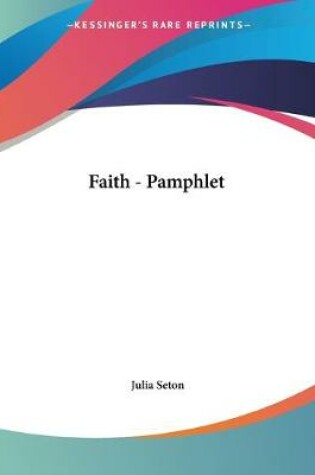 Cover of Faith - Pamphlet