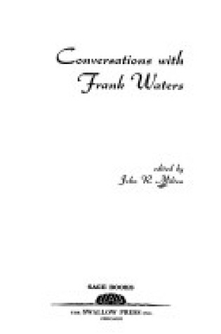 Cover of Conversations with Frank Waters,