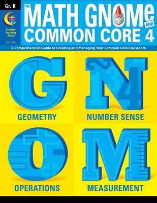 Book cover for Kindergarter Math Gnome & Common Core Four