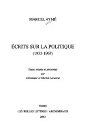 Book cover for Ecrits Sur La Politique (1933-1967)