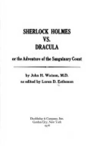 Cover of Sherlock Holmes Vs. Dracula