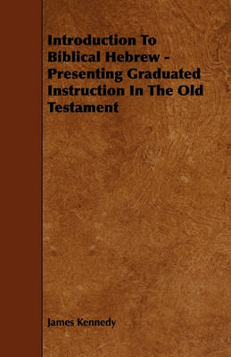 Book cover for Introduction To Biblical Hebrew - Presenting Graduated Instruction In The Old Testament
