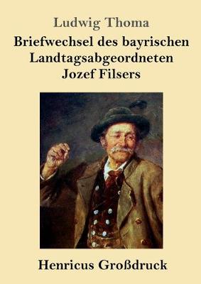 Book cover for Briefwechsel des bayrischen Landtagsabgeordneten Jozef Filsers (Großdruck)